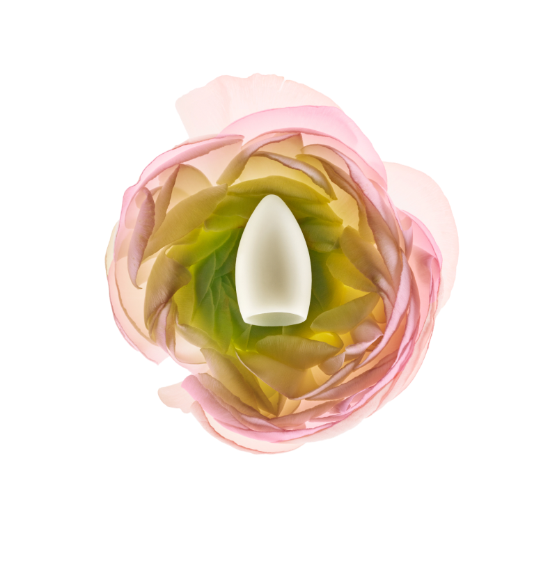 Neycher suppository inside a blooming flower